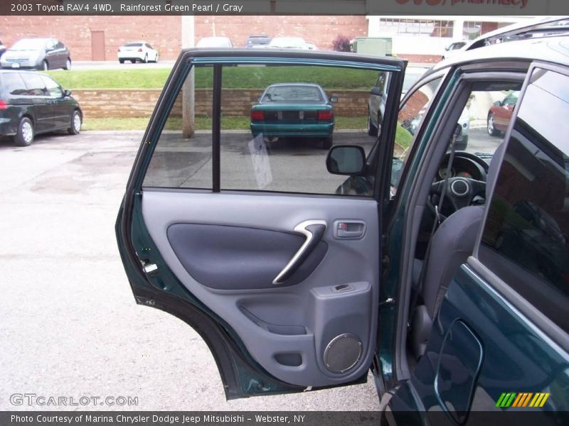 Rainforest Green Pearl / Gray 2003 Toyota RAV4 4WD