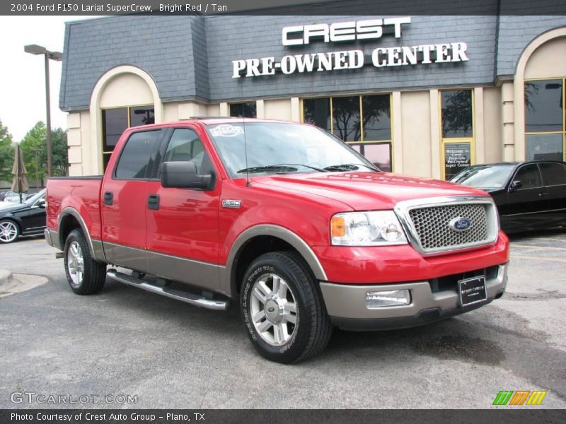 Bright Red / Tan 2004 Ford F150 Lariat SuperCrew