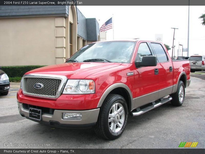 Bright Red / Tan 2004 Ford F150 Lariat SuperCrew