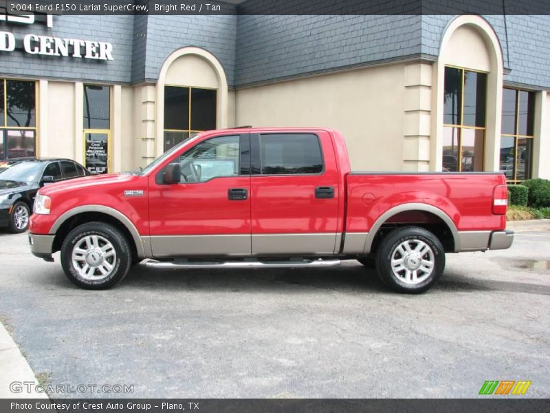 Bright Red / Tan 2004 Ford F150 Lariat SuperCrew