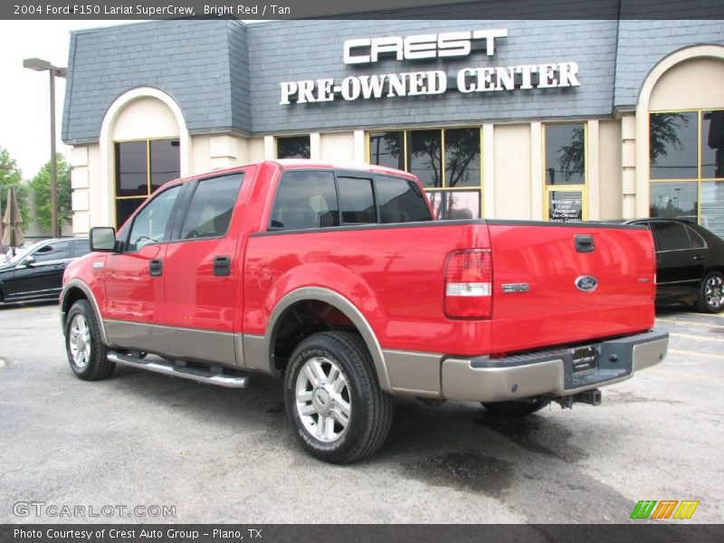 Bright Red / Tan 2004 Ford F150 Lariat SuperCrew