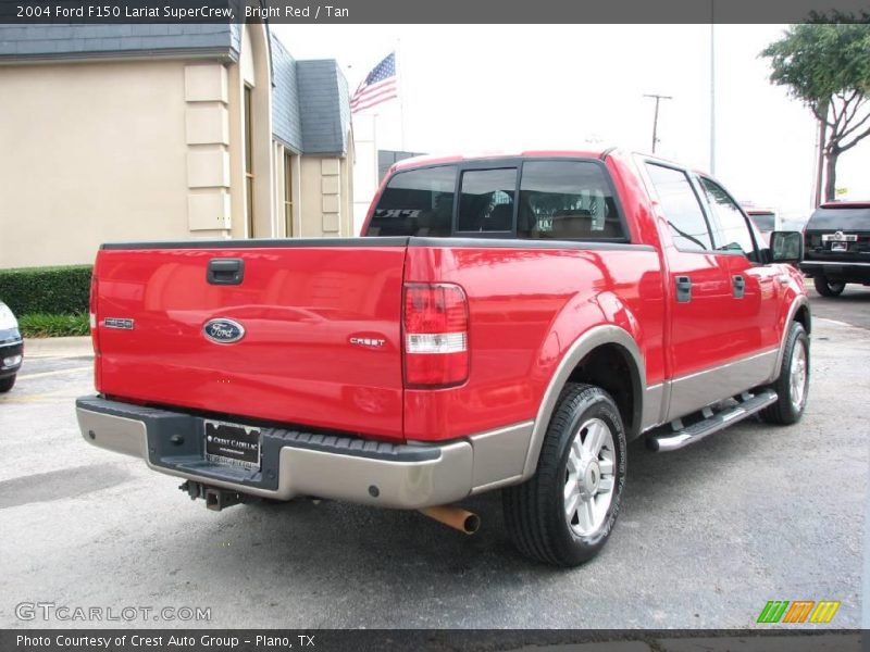 Bright Red / Tan 2004 Ford F150 Lariat SuperCrew