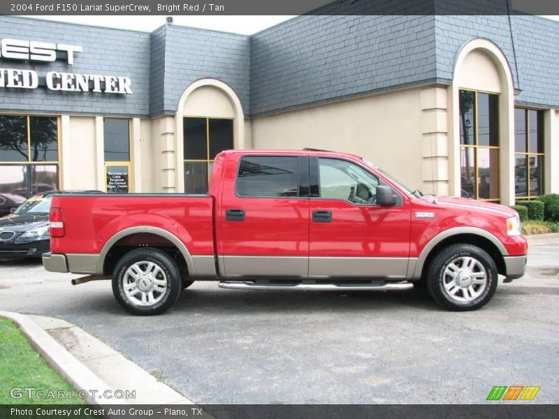 Bright Red / Tan 2004 Ford F150 Lariat SuperCrew