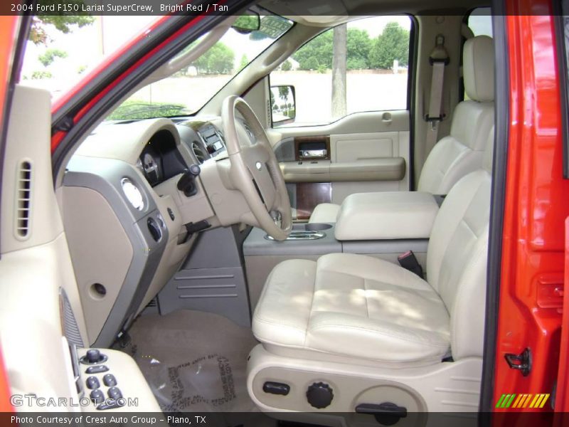 Bright Red / Tan 2004 Ford F150 Lariat SuperCrew