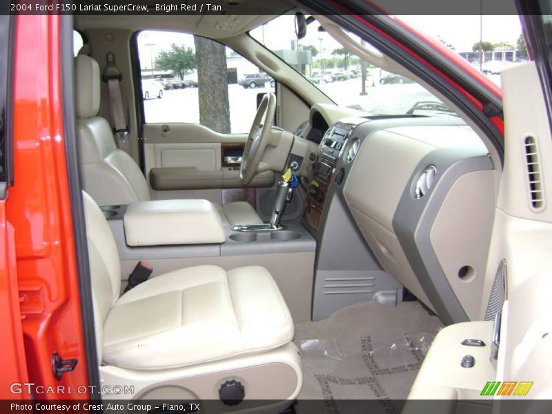 Bright Red / Tan 2004 Ford F150 Lariat SuperCrew