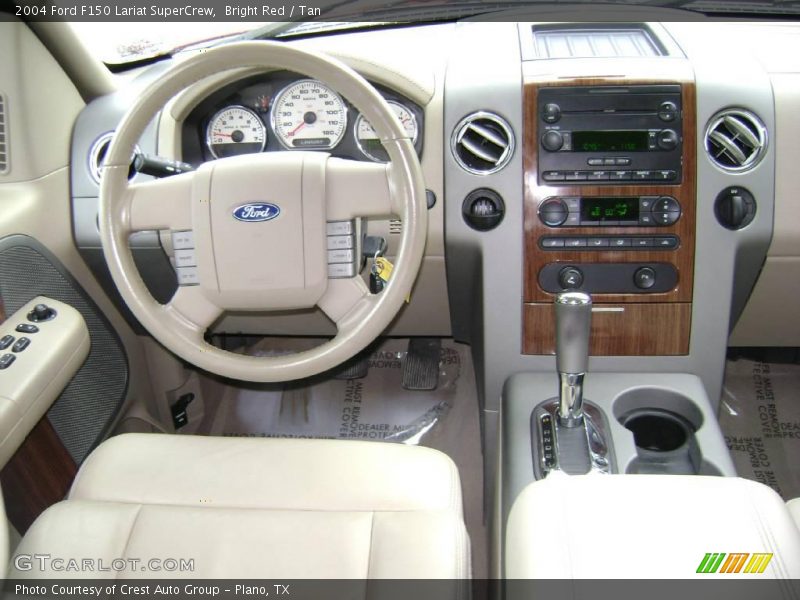 Bright Red / Tan 2004 Ford F150 Lariat SuperCrew