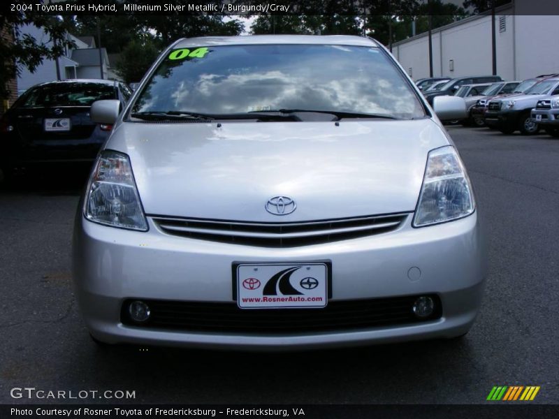 Millenium Silver Metallic / Burgundy/Gray 2004 Toyota Prius Hybrid