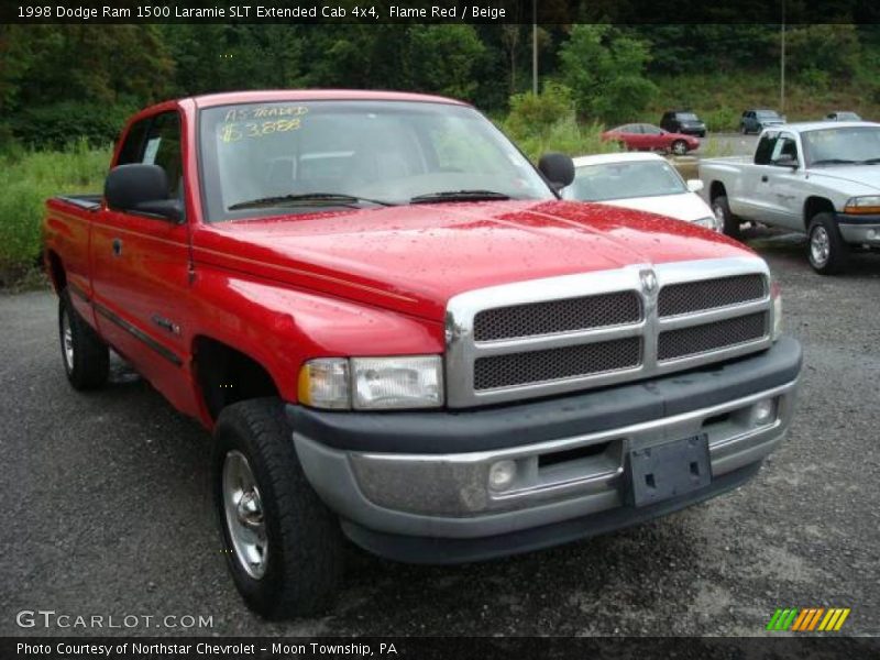 Flame Red / Beige 1998 Dodge Ram 1500 Laramie SLT Extended Cab 4x4
