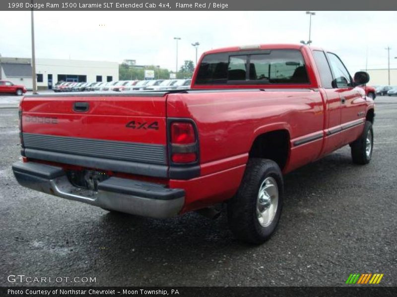 Flame Red / Beige 1998 Dodge Ram 1500 Laramie SLT Extended Cab 4x4