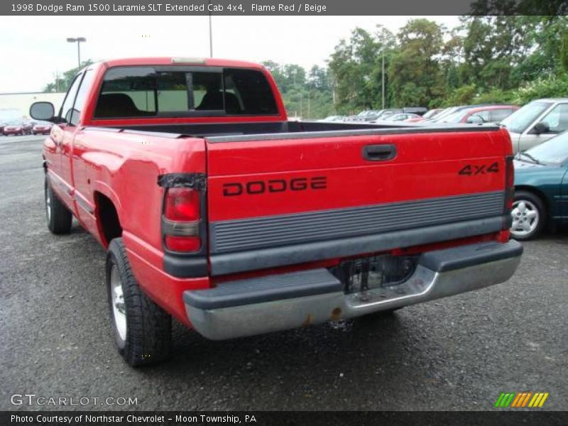 Flame Red / Beige 1998 Dodge Ram 1500 Laramie SLT Extended Cab 4x4