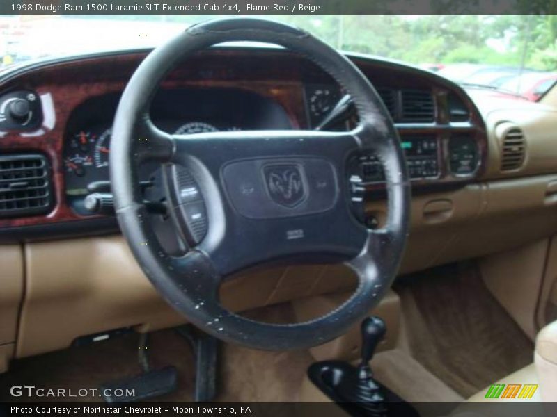 Flame Red / Beige 1998 Dodge Ram 1500 Laramie SLT Extended Cab 4x4