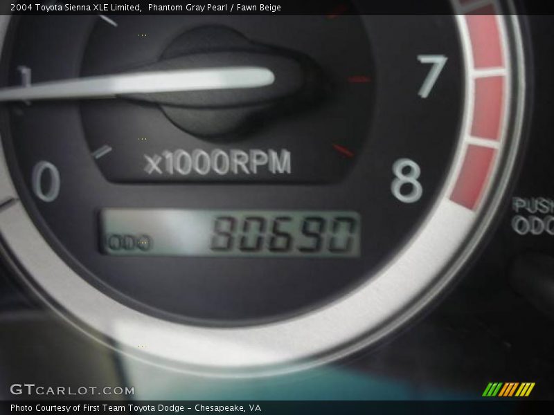 Phantom Gray Pearl / Fawn Beige 2004 Toyota Sienna XLE Limited