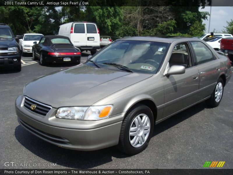 Antique Sage Pearl / Oak 2001 Toyota Camry LE