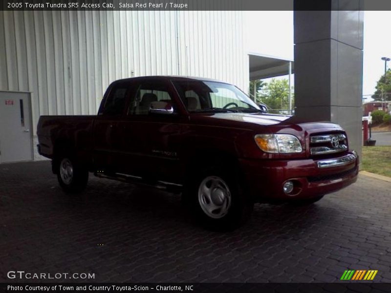 Salsa Red Pearl / Taupe 2005 Toyota Tundra SR5 Access Cab