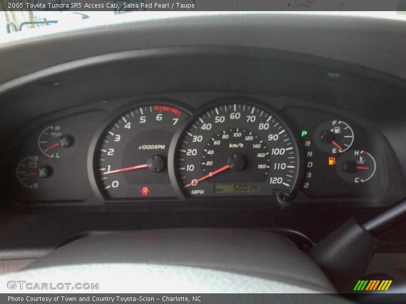 Salsa Red Pearl / Taupe 2005 Toyota Tundra SR5 Access Cab