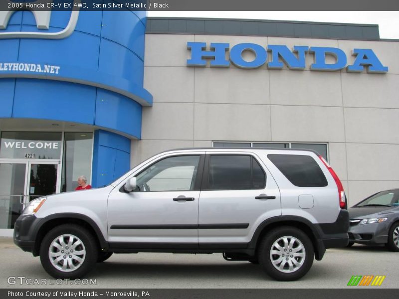 Satin Silver Metallic / Black 2005 Honda CR-V EX 4WD