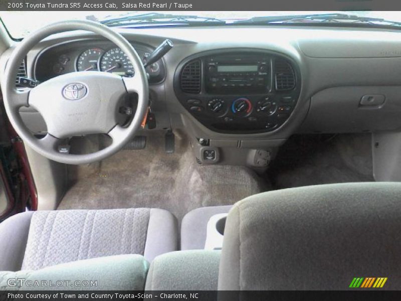 Salsa Red Pearl / Taupe 2005 Toyota Tundra SR5 Access Cab