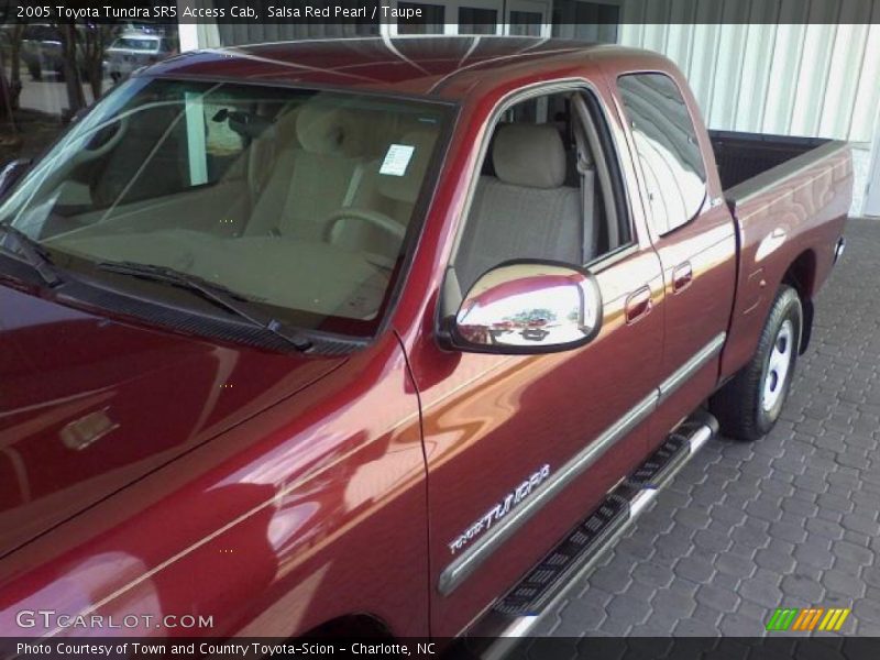 Salsa Red Pearl / Taupe 2005 Toyota Tundra SR5 Access Cab