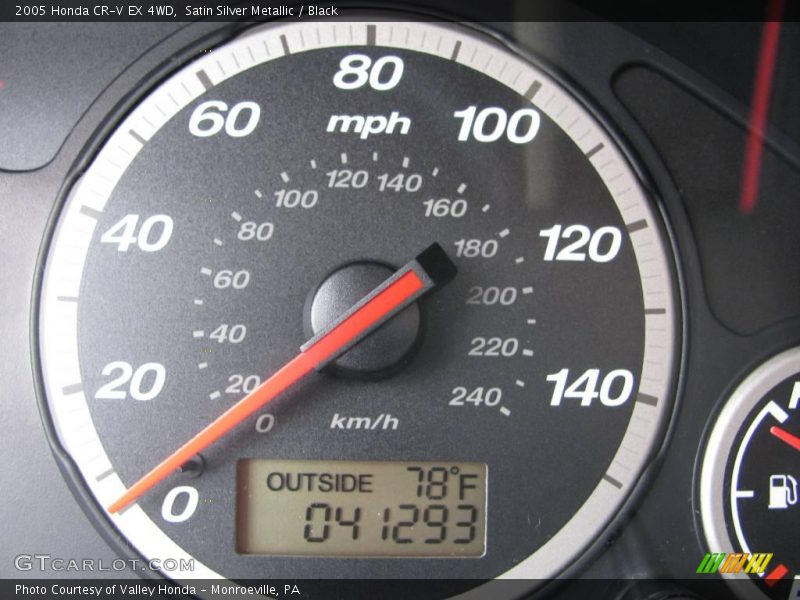 Satin Silver Metallic / Black 2005 Honda CR-V EX 4WD