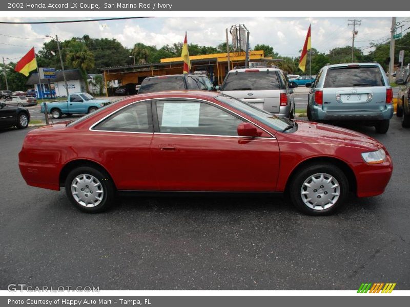 San Marino Red / Ivory 2002 Honda Accord LX Coupe