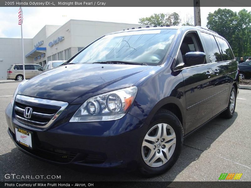 Midnight Blue Pearl / Gray 2005 Honda Odyssey EX-L