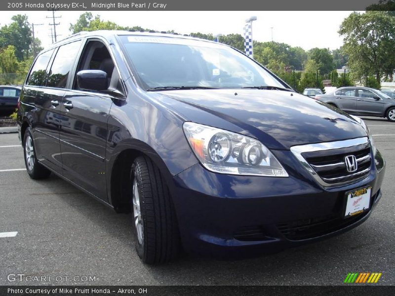 Midnight Blue Pearl / Gray 2005 Honda Odyssey EX-L