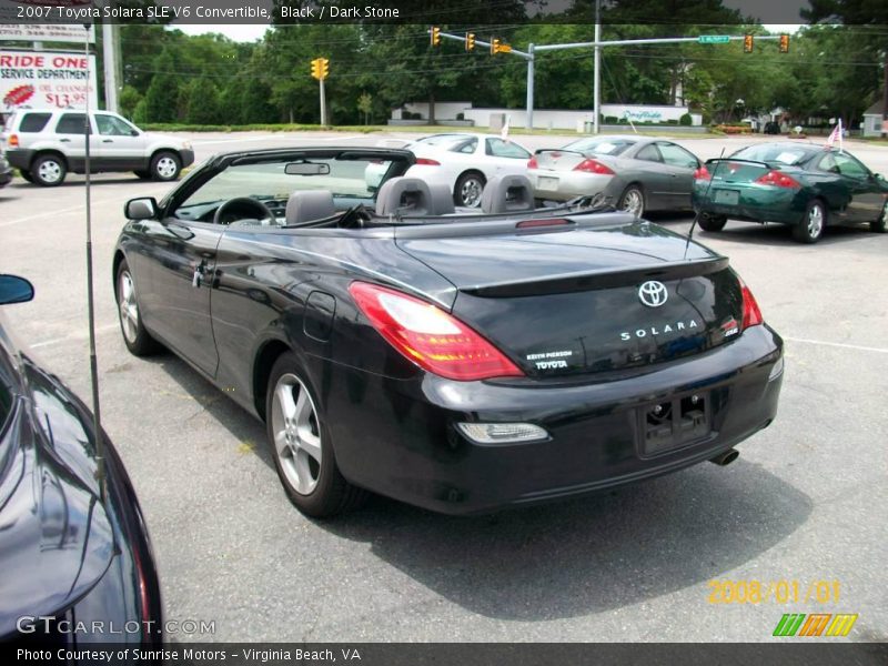 Black / Dark Stone 2007 Toyota Solara SLE V6 Convertible