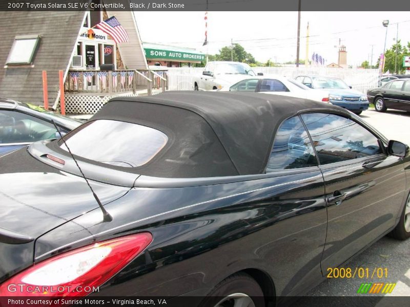 Black / Dark Stone 2007 Toyota Solara SLE V6 Convertible