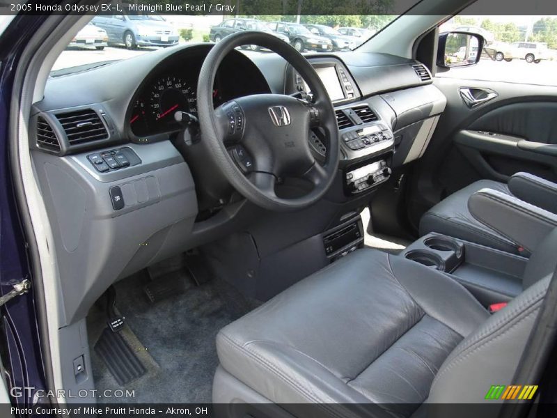 Midnight Blue Pearl / Gray 2005 Honda Odyssey EX-L