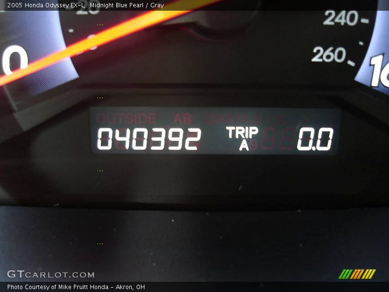 Midnight Blue Pearl / Gray 2005 Honda Odyssey EX-L