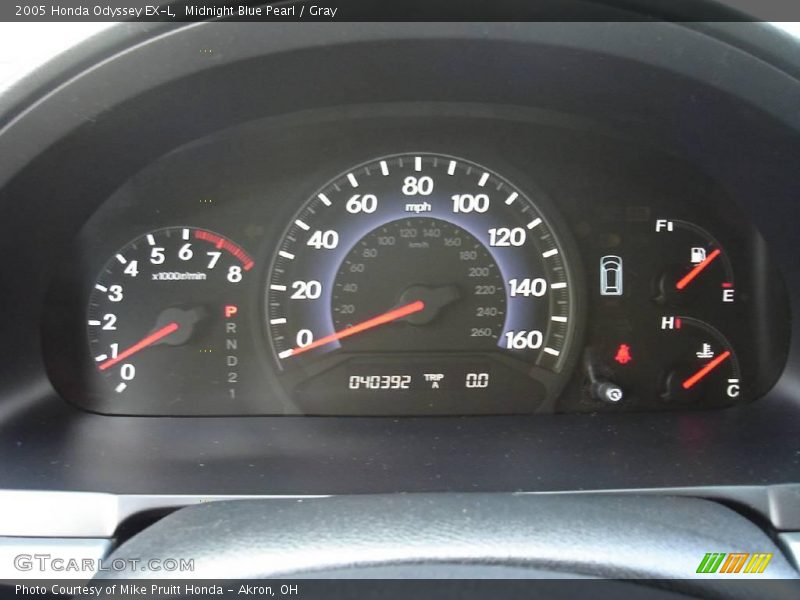 Midnight Blue Pearl / Gray 2005 Honda Odyssey EX-L