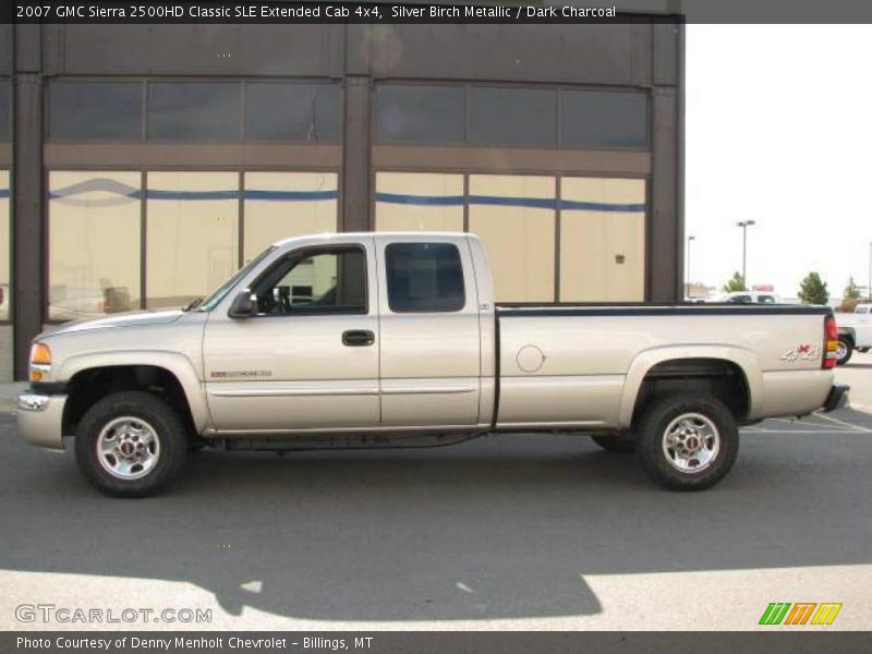 Silver Birch Metallic / Dark Charcoal 2007 GMC Sierra 2500HD Classic SLE Extended Cab 4x4
