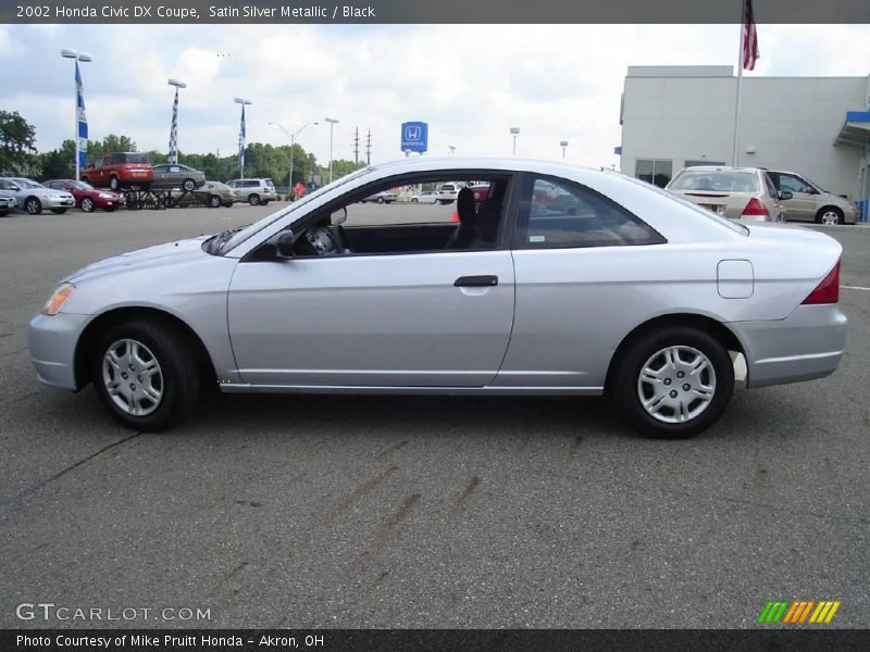 Satin Silver Metallic / Black 2002 Honda Civic DX Coupe