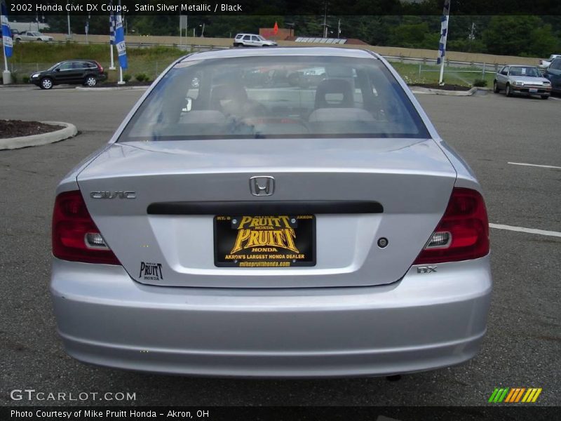 Satin Silver Metallic / Black 2002 Honda Civic DX Coupe