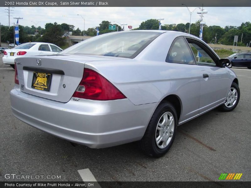 Satin Silver Metallic / Black 2002 Honda Civic DX Coupe