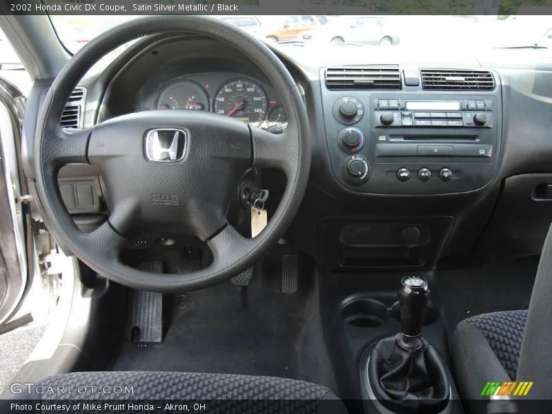 Satin Silver Metallic / Black 2002 Honda Civic DX Coupe