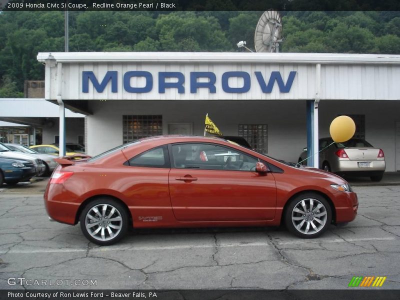 Redline Orange Pearl / Black 2009 Honda Civic Si Coupe