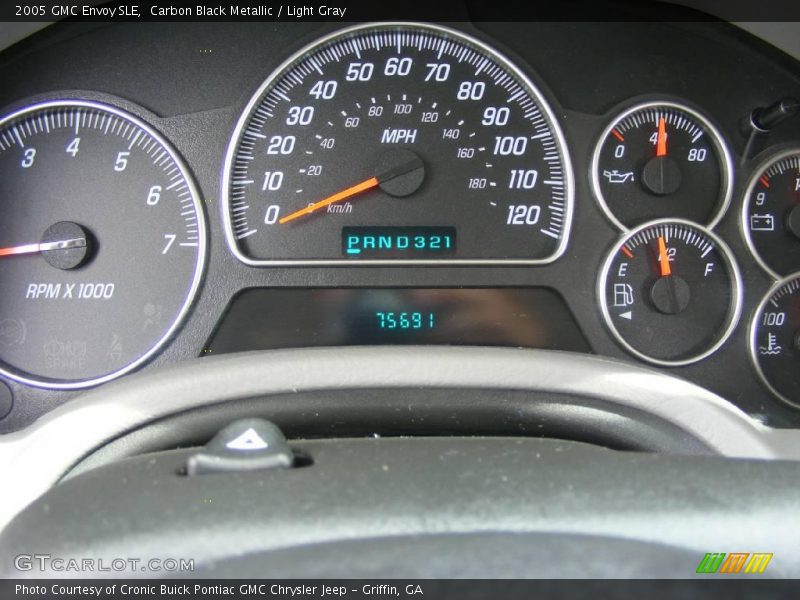 Carbon Black Metallic / Light Gray 2005 GMC Envoy SLE