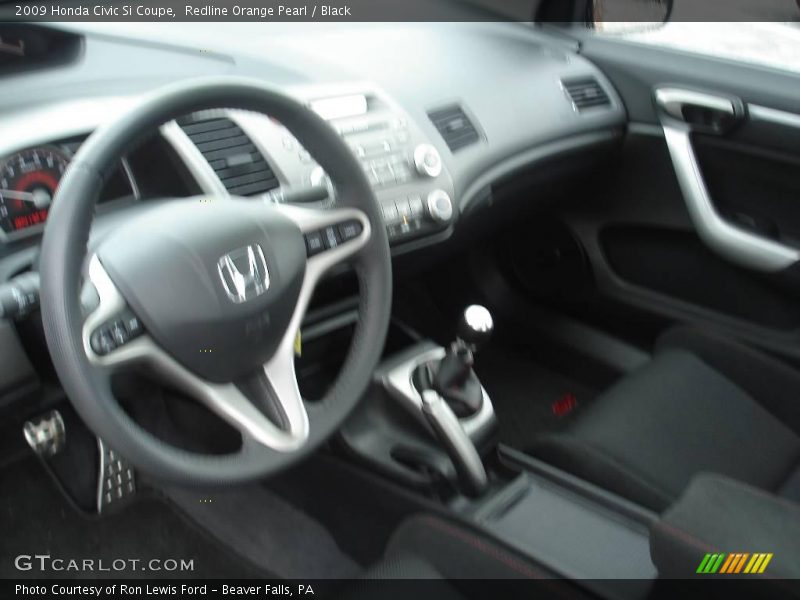 Redline Orange Pearl / Black 2009 Honda Civic Si Coupe