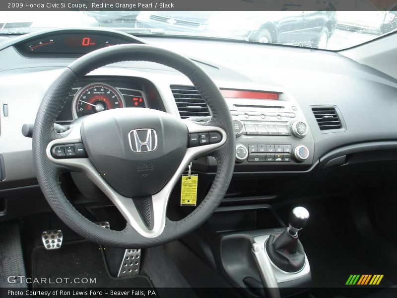 Redline Orange Pearl / Black 2009 Honda Civic Si Coupe