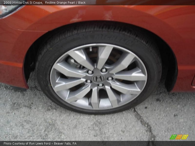 Redline Orange Pearl / Black 2009 Honda Civic Si Coupe