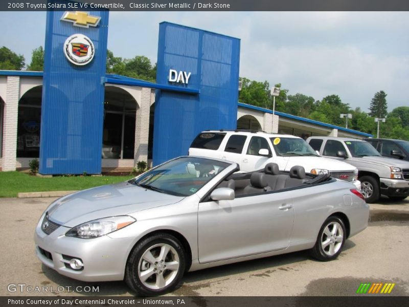 Classic Silver Metallic / Dark Stone 2008 Toyota Solara SLE V6 Convertible