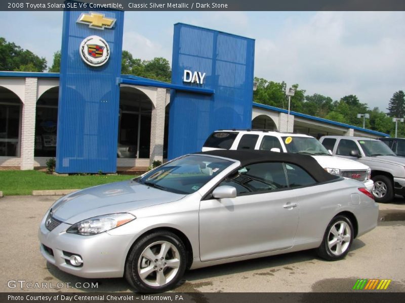 Classic Silver Metallic / Dark Stone 2008 Toyota Solara SLE V6 Convertible