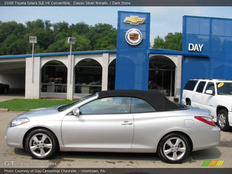 Classic Silver Metallic / Dark Stone 2008 Toyota Solara SLE V6 Convertible