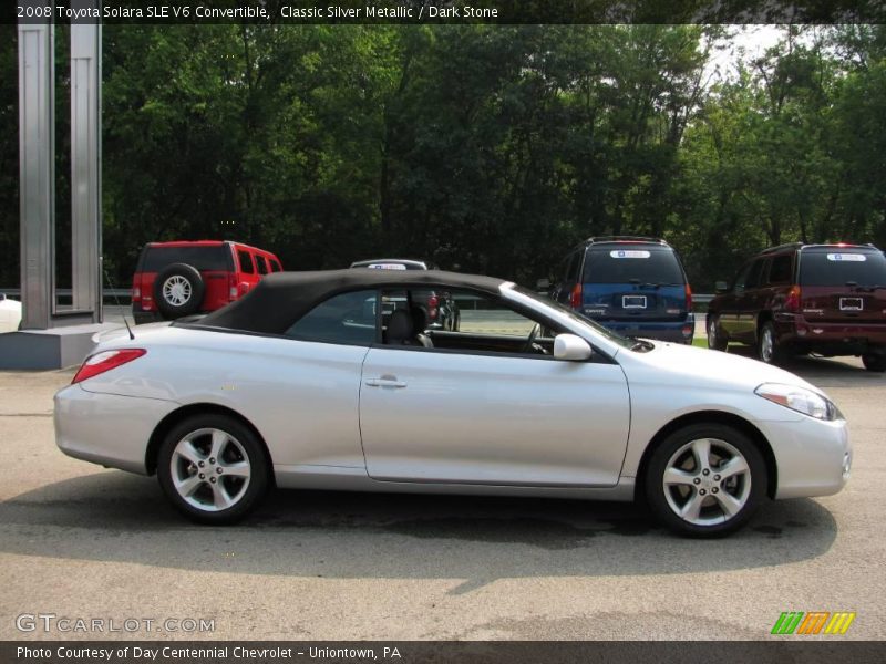 Classic Silver Metallic / Dark Stone 2008 Toyota Solara SLE V6 Convertible