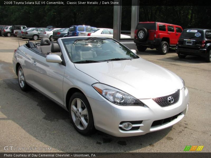 Classic Silver Metallic / Dark Stone 2008 Toyota Solara SLE V6 Convertible