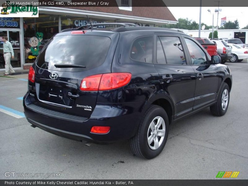Deepwater Blue / Gray 2009 Hyundai Santa Fe GLS 4WD