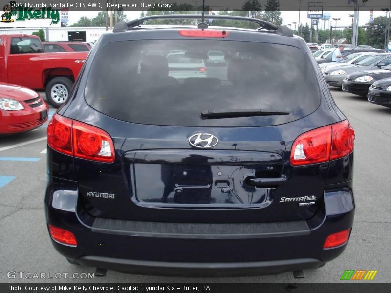 Deepwater Blue / Gray 2009 Hyundai Santa Fe GLS 4WD