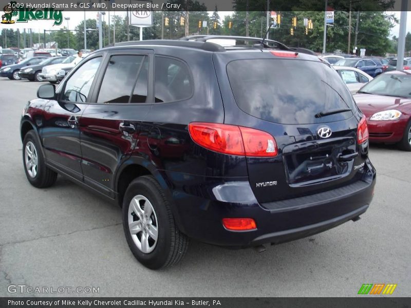 Deepwater Blue / Gray 2009 Hyundai Santa Fe GLS 4WD