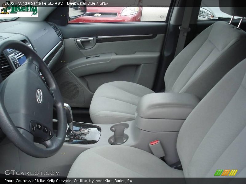 Deepwater Blue / Gray 2009 Hyundai Santa Fe GLS 4WD